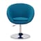 Manhattan Comfort Hopper Swivel Adjustable Height Chair in Blue and Polished Chrome AC036-BL - alternate 4